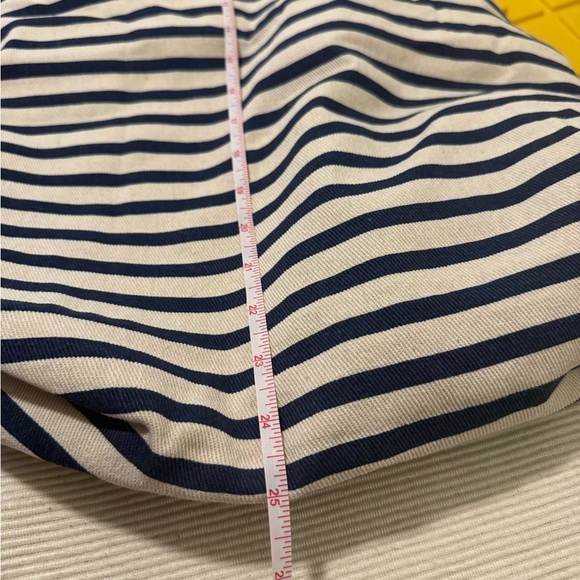 Summer & Rose Navy Striped Rope Handle Tote Bag - Picture 5 of 8